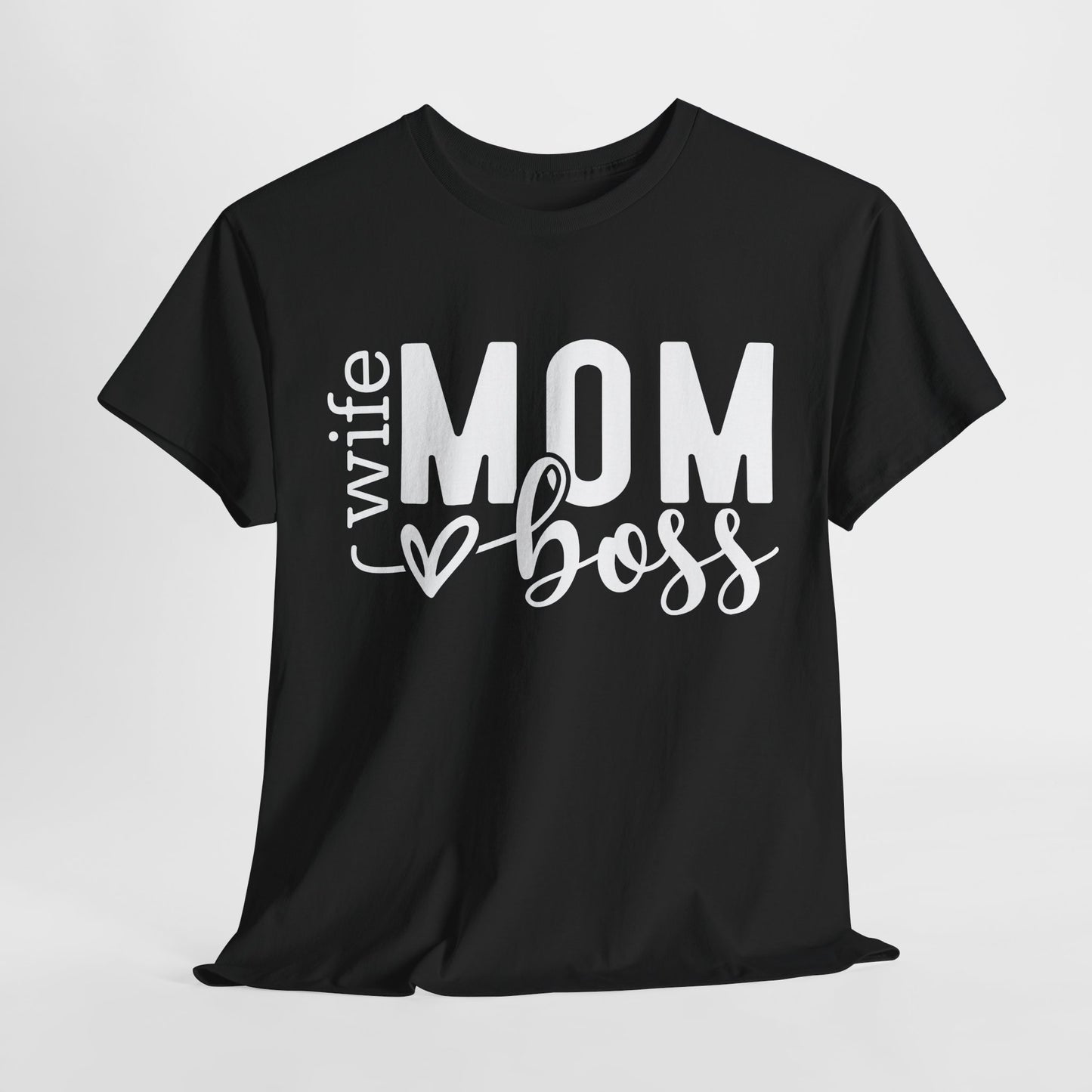 Unisex Heavy Cotton Tee - Wife Mom Boss Tee