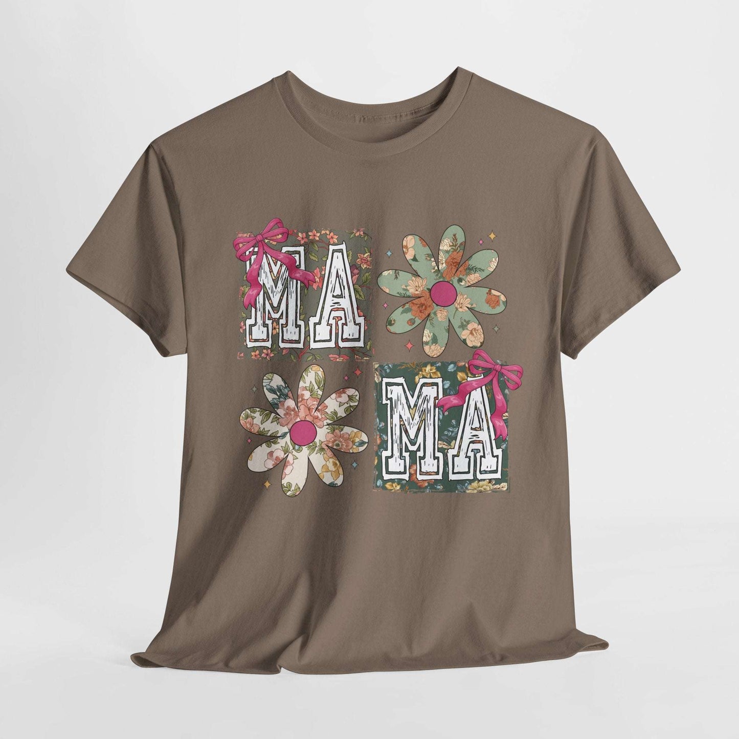 Floral Mama Tee - Unisex Heavy Cotton T-Shirt for Mother's Day & Everyday Wear
