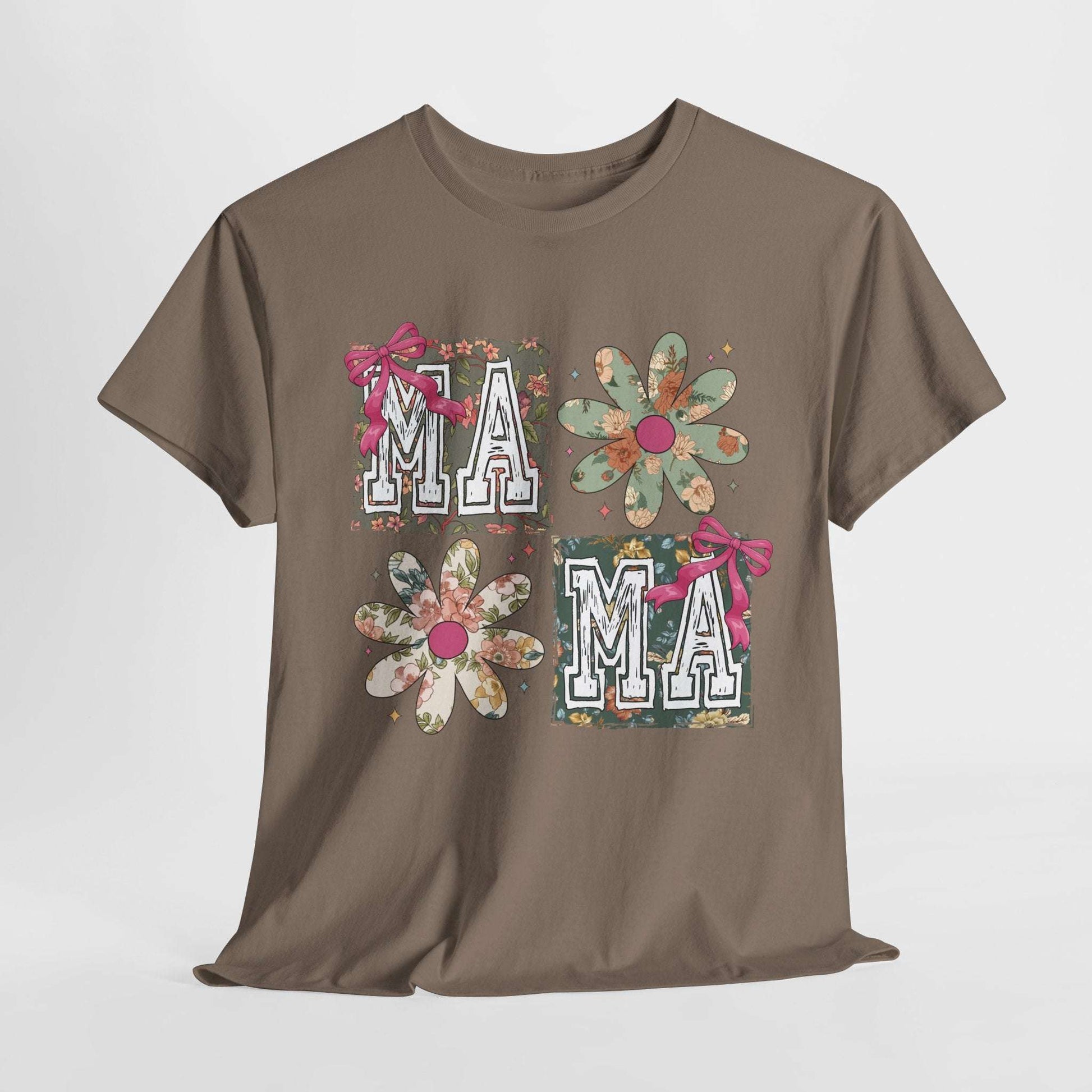 Floral Mama Tee - Unisex Heavy Cotton T-Shirt for Mother's Day & Everyday Wear