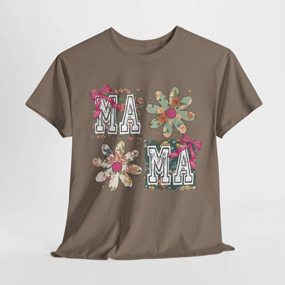 Floral Mama Tee - Unisex Heavy Cotton T-Shirt for Mother's Day & Everyday Wear