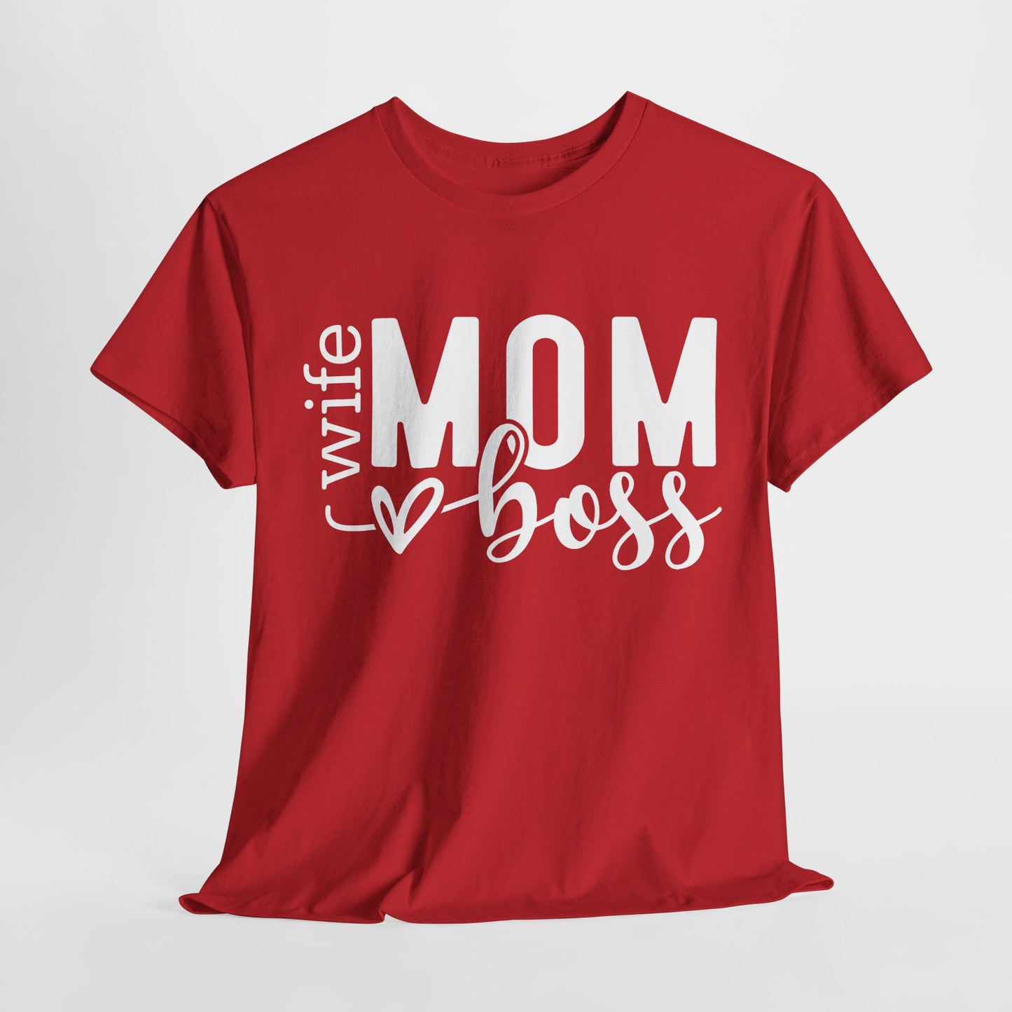 Unisex Heavy Cotton Tee - Wife Mom Boss Tee
