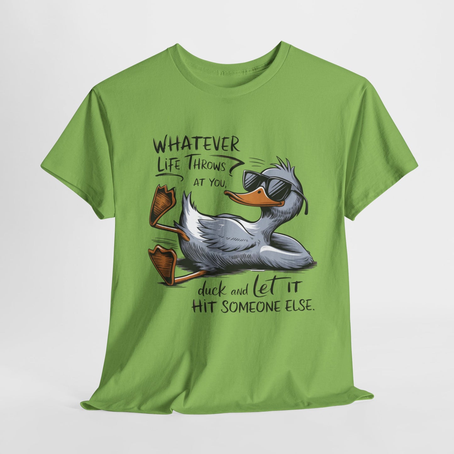 Funny Duck Quote Unisex Heavy Cotton Tee – Perfect for Casual Wear and Gifts