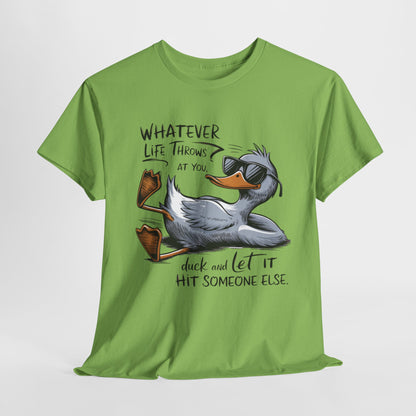 Funny Duck Quote Unisex Heavy Cotton Tee – Perfect for Casual Wear and Gifts