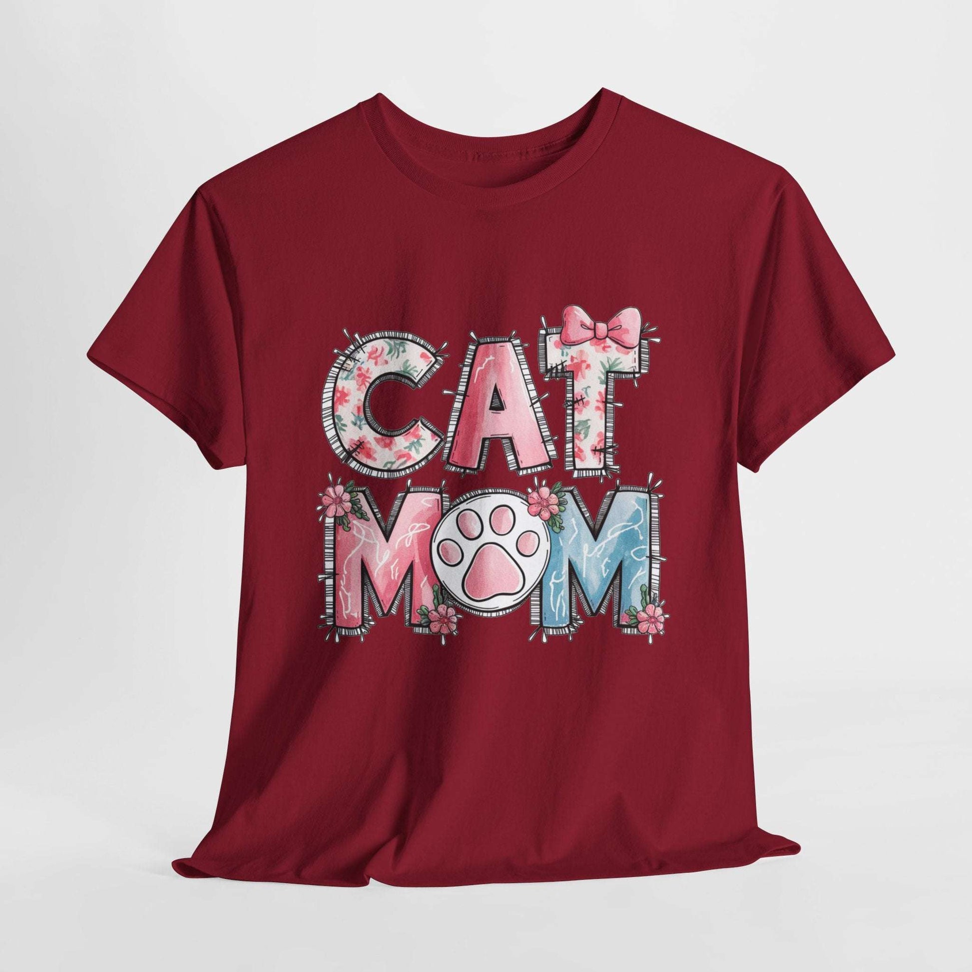 Cat Mom Unisex Heavy Cotton Tee
