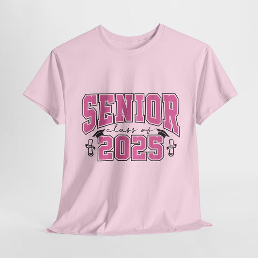 Senior Class of 2025 Pink Unisex Heavy Cotton Tee