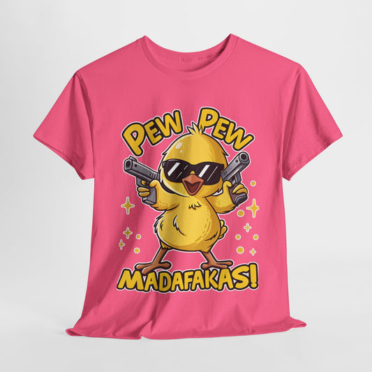 Pew Pew Madafakas Unisex Cotton Tee, Fun Graphic T-Shirt, Casual Wear, Gift for Gamers, Quirky Humor Tee, Everyday Comfort Shirt