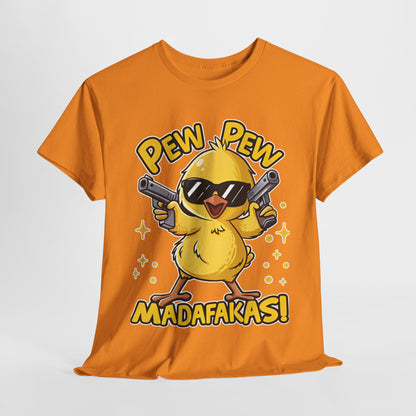 Pew Pew Madafakas Unisex Cotton Tee, Fun Graphic T-Shirt, Casual Wear, Gift for Gamers, Quirky Humor Tee, Everyday Comfort Shirt