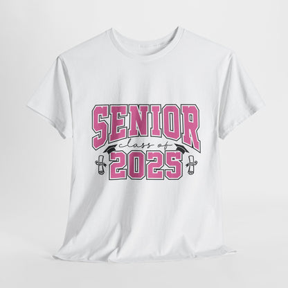 Senior Class of 2025 Pink Unisex Heavy Cotton Tee