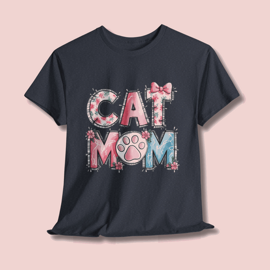 Cat Mom Unisex Heavy Cotton Tee