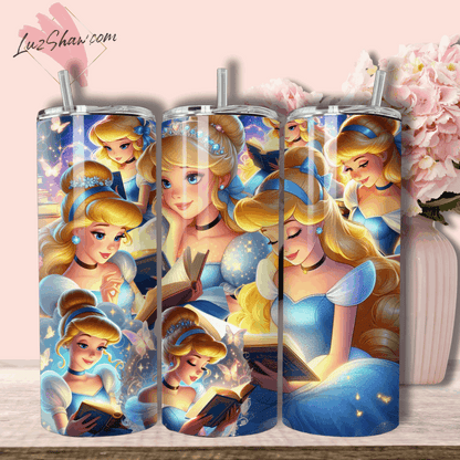 Princess Storytime with 8 Designs to choose from 20oz Stainless Steel Custom Sublimation Print Tumbler Double Wall Vacuum Insulated Princess Design