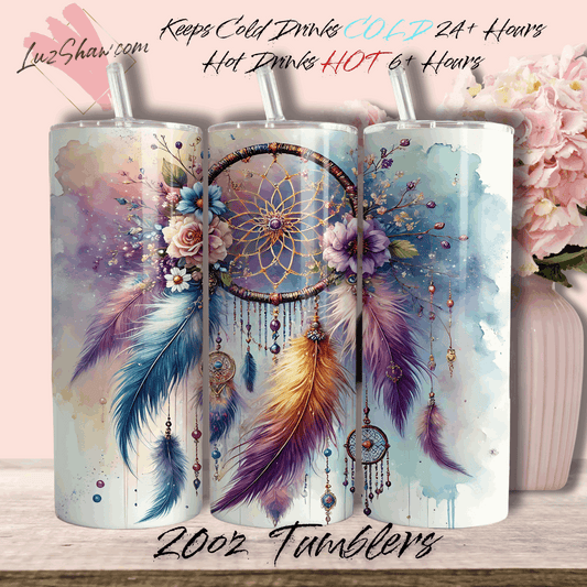Dreamcatcher 20oz Stainless Steel Custom Sublimation Print Double Wall Vacuum Insulated Tumbler