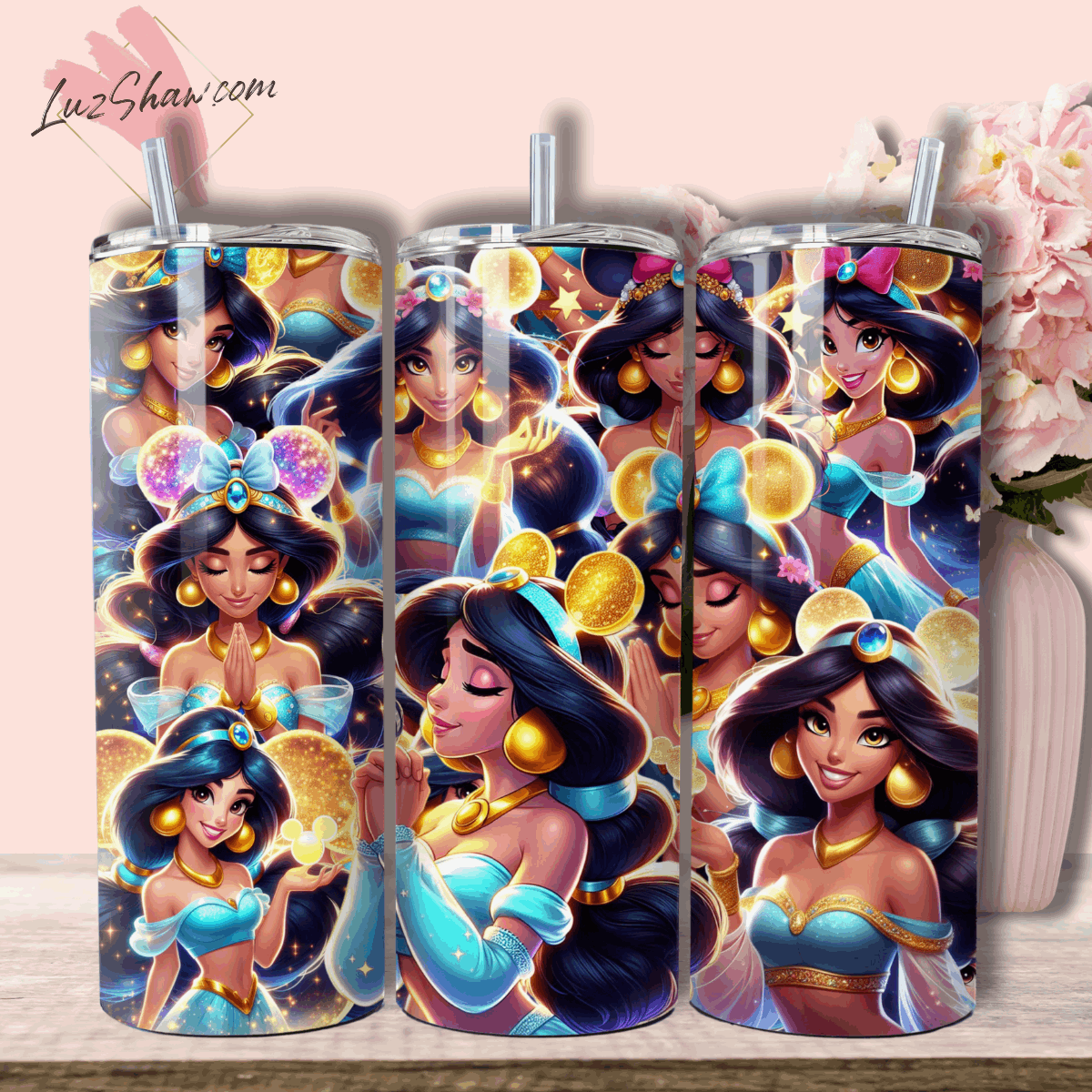 Praying Princess 20oz Stainless Steel Custom Sublimation Print Tumbler Double Wall Vacuum Insulated Choose from 11 Princesses