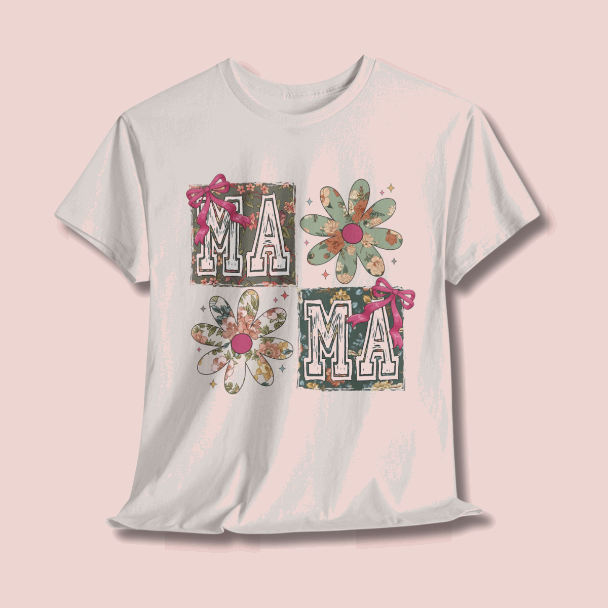 Floral Mama Tee - Unisex Heavy Cotton T-Shirt for Mother's Day & Everyday Wear