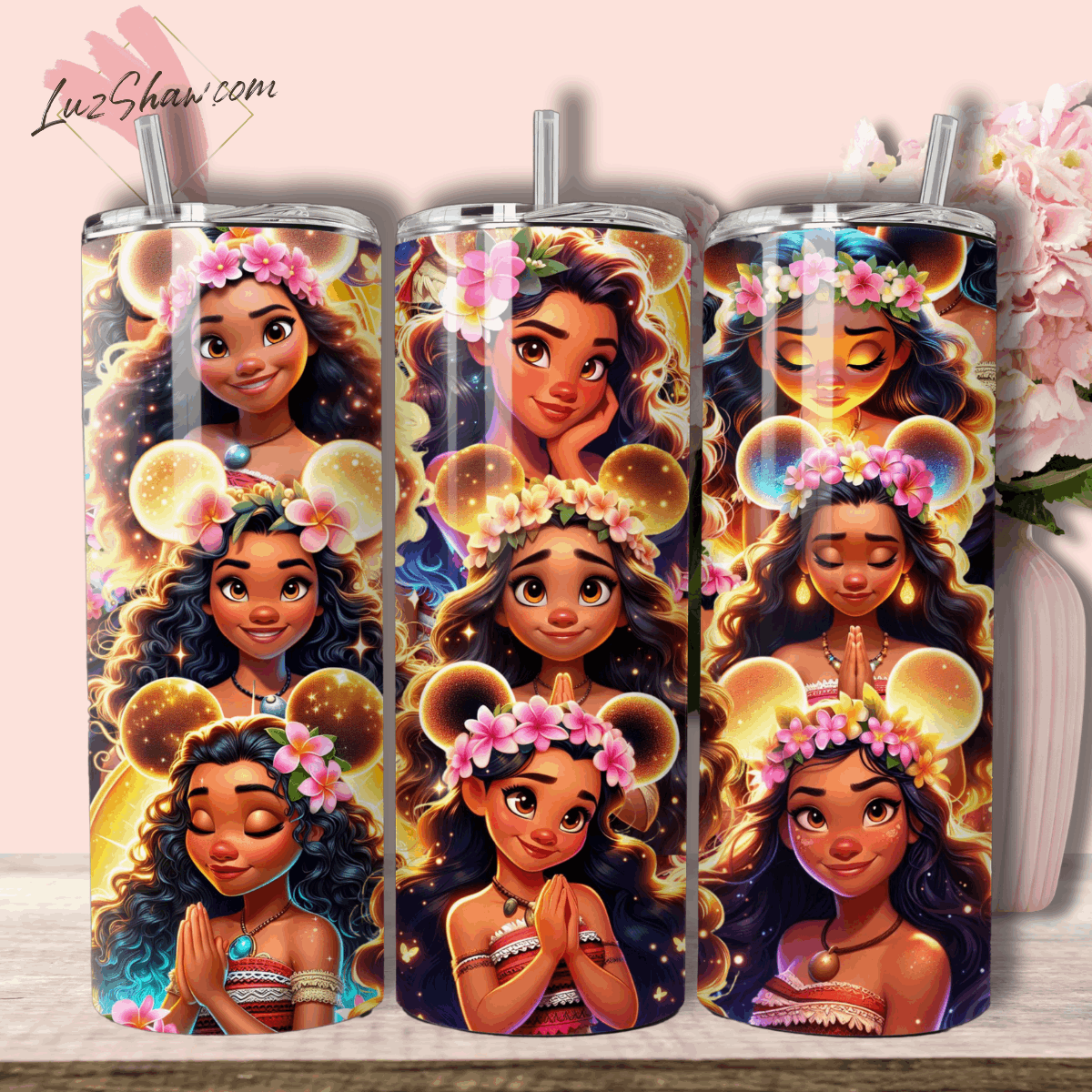 Praying Princess 20oz Stainless Steel Custom Sublimation Print Tumbler Double Wall Vacuum Insulated Choose from 11 Princesses