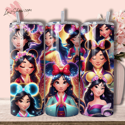 Praying Princess 20oz Stainless Steel Custom Sublimation Print Tumbler Double Wall Vacuum Insulated Choose from 11 Princesses