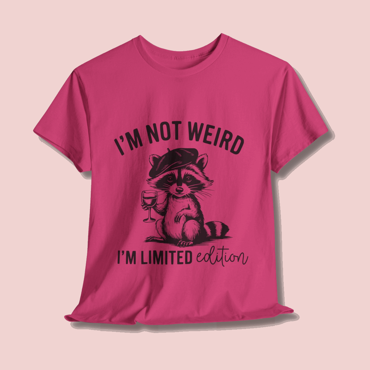 Graphic T-Shirt with Funny Quote - Unisex Heavy Cotton Tee Not Weird Limited Edition