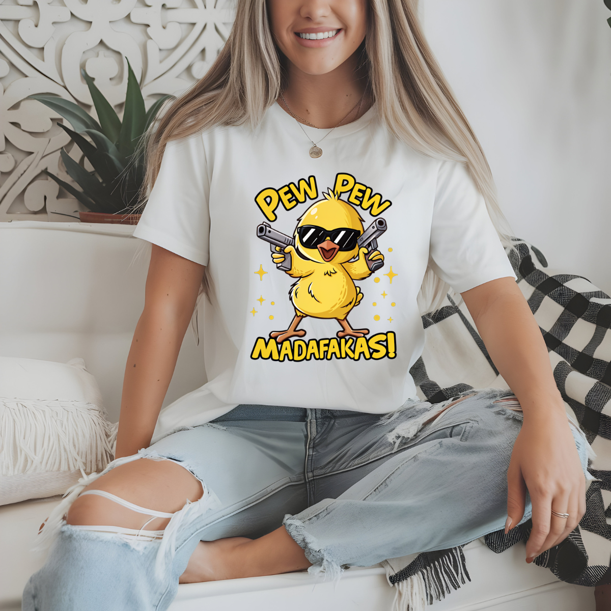 Pew Pew Madafakas Unisex Cotton Tee, Fun Graphic T-Shirt, Casual Wear, Gift for Gamers, Quirky Humor Tee, Everyday Comfort Shirt