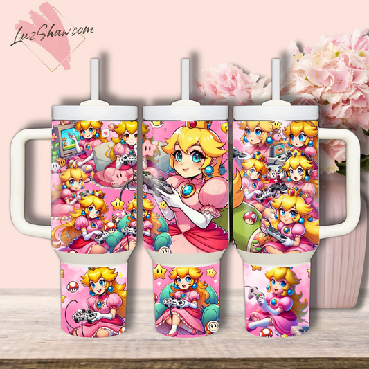 Gamer Animated Characters 40oz Stainless Steel Custom Sublimation Print Tumbler Double Wall Vacuum Insulated Gamer characters Design