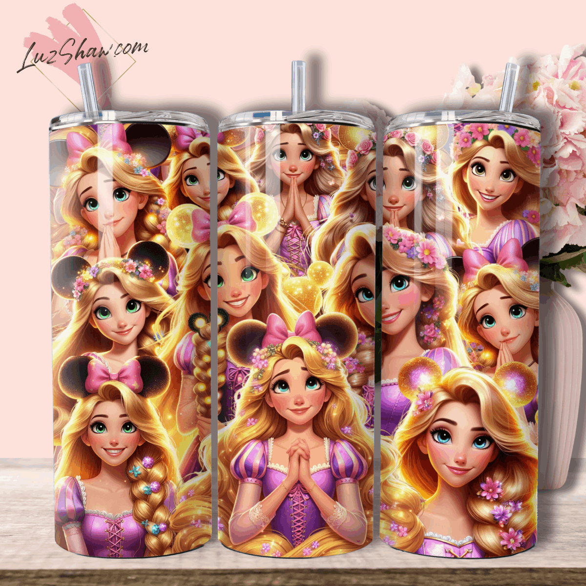 Praying Princess 20oz Stainless Steel Custom Sublimation Print Tumbler Double Wall Vacuum Insulated Choose from 11 Princesses
