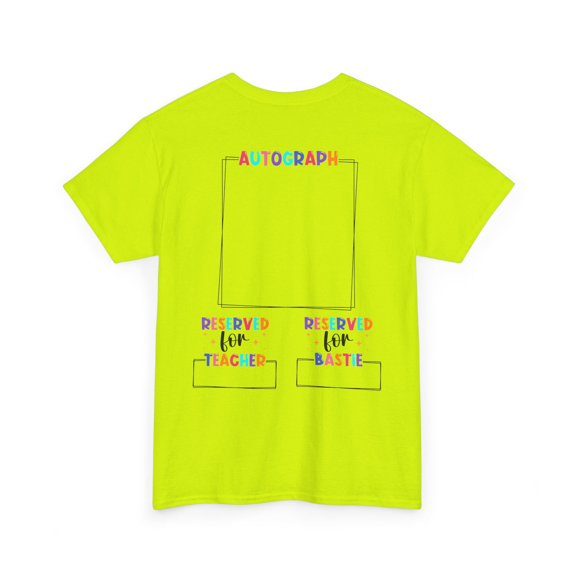 tshirt back autograph safety yellow