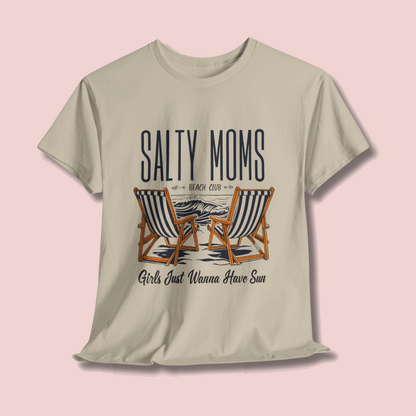 Salty Moms Beach Club Unisex Heavy Cotton Tee