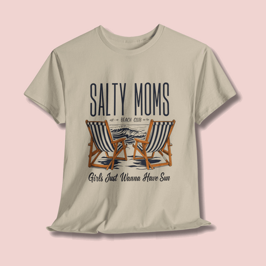 Salty Moms Beach Club Unisex Heavy Cotton Tee