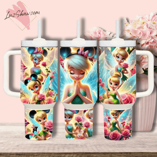 Praying Princess Design 40oz Stainless Steel Custom Sublimation Print Tumbler Double Wall Vacuum Insulated, Choose from 12 Princesses Designs