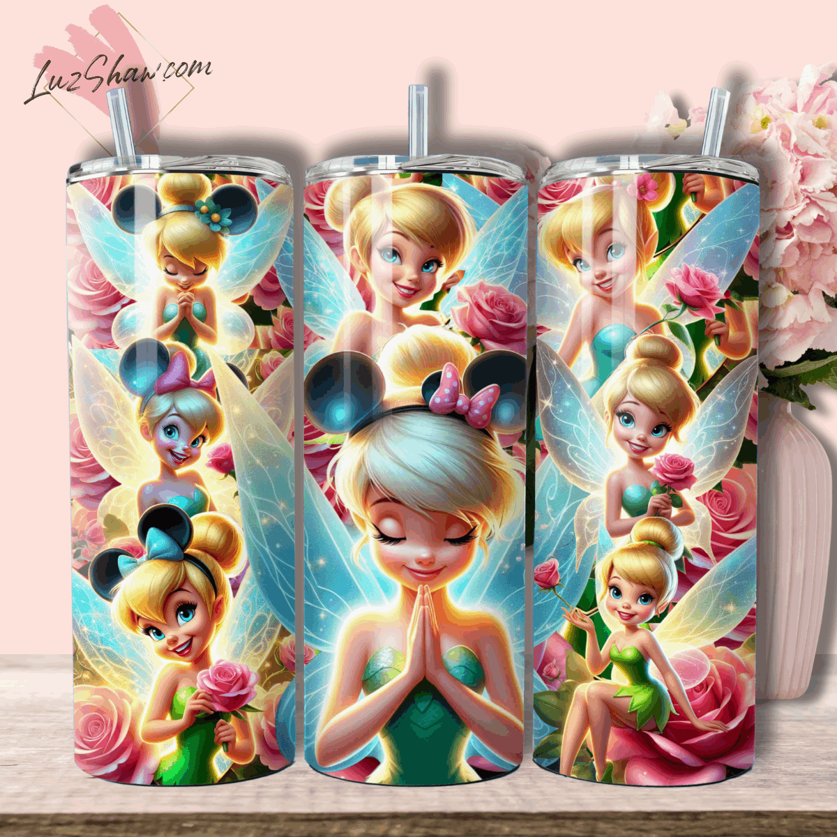 Praying Princess 20oz Stainless Steel Custom Sublimation Print Tumbler Double Wall Vacuum Insulated Choose from 11 Princesses
